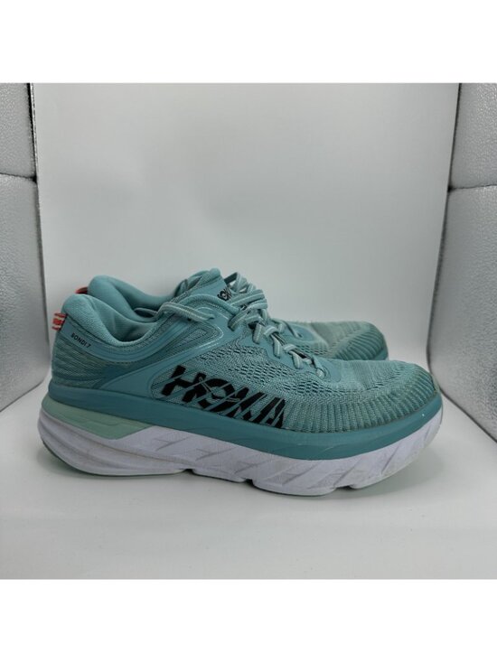 Hoka One One Shoes - Hoka One One W Bondi 7 Shoes Womens Size  8 Blue Running Cushioned Trainer